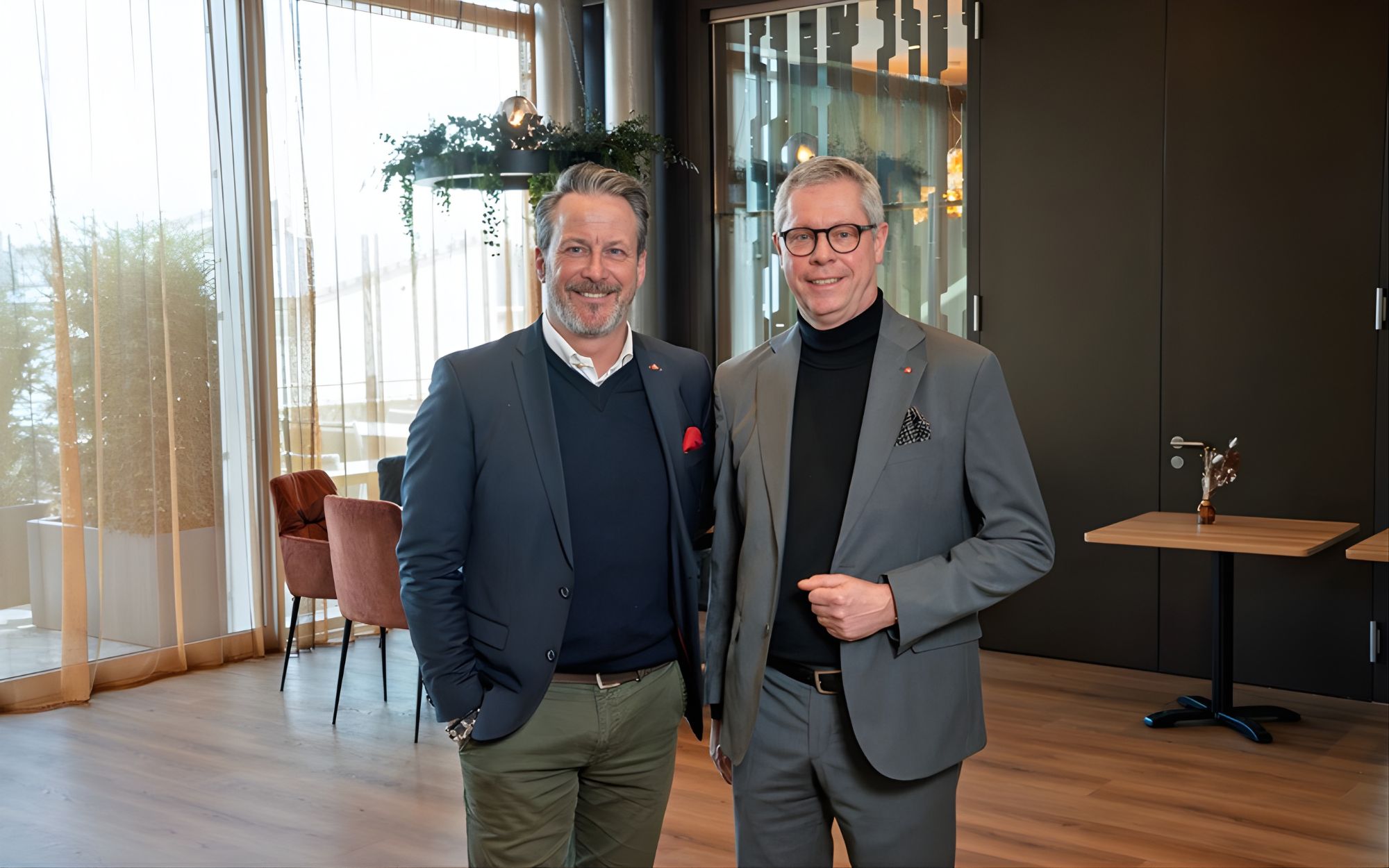 HotellerieSuisse-Direktor Christian Hürlimann und HotellerieSuisse-Präsident Martin von Moos 