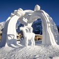 Schneeskulptur am World Snow Festival in Grindelwald