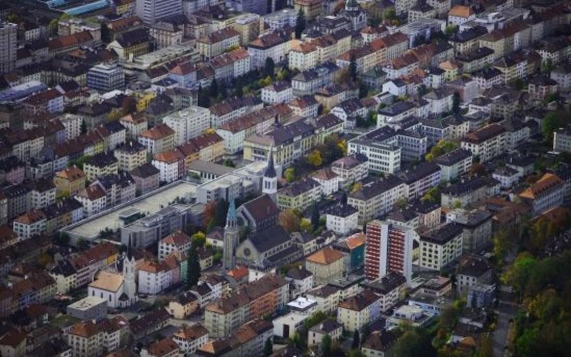 Luftbild von La Chaux-de-Fonds