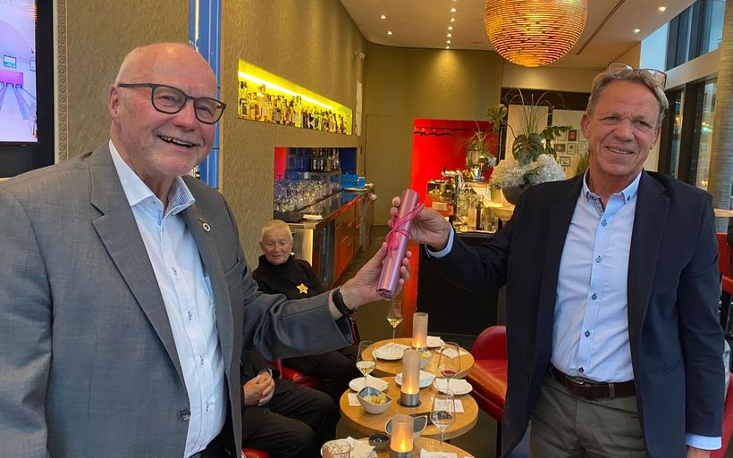 Stabsübergabe des Obmannamtes von Sam Salvisberg an Thomas Allemann