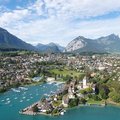 Spiez mit Bucht Schlucht Niesen und Stockhorn