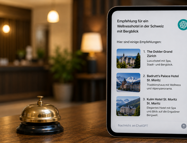 KI, Hotellerie, Schweiz, ChatGPT, Hotels, Sichtbarkeit, Digitalisierung