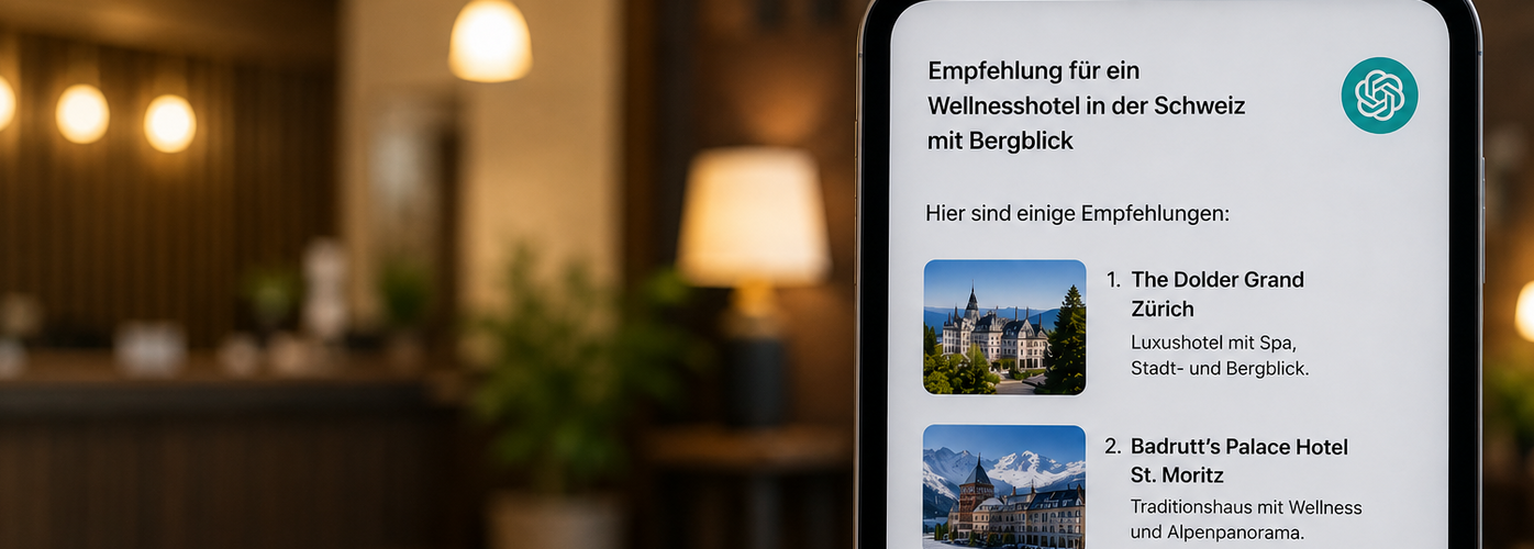 KI, Hotellerie, Schweiz, ChatGPT, Hotels, Sichtbarkeit, Digitalisierung