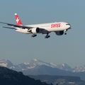 Swiss-Flugzeug im Landeanflug
