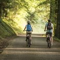 cyclotouristes dans le parc du Doubs 