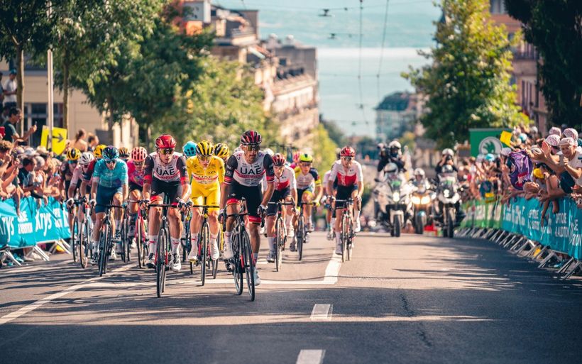 Ligne d'arrivée de Tour de France à Lausanne en 2022