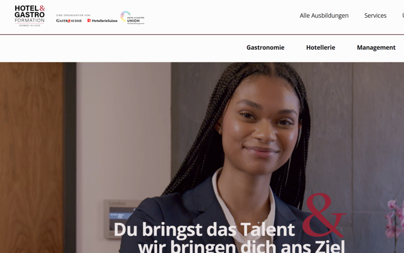 Hotel Gastro formation Webseite