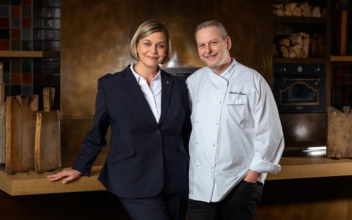 Christian und Nathalie Scharrer verantworten gemeinsam Küche und Service im neuen Restaurant Verbena im Waldhotel des Bürgenstock Resorts