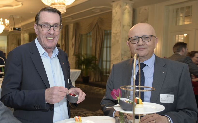 HotellerieSuisse-Präsident Andreas Züllig und STV-Präsident Nicolo Paganini. 