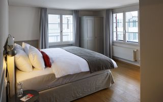 Ein Zimmer im Hotel Bergidyll