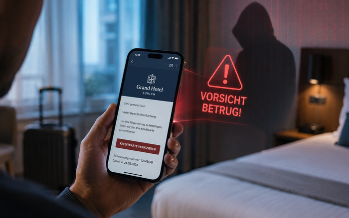 Cybersicherheit, Phishing, Buchungsbetrug, Hotelbuchung, Kreditkartendaten, Buchungssysteme, Cyberangriff