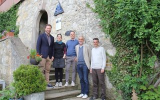 Thomas Unger, Schweizer Jugendherbergen, Andrea Adamer, Hostel Managerin Mariastein, Matthias Spörri, Schweizerische Stiftung für Sozialtourismus SSST, Florian Niklaus, Architektur Groenlandbasel, René Dobler, Stiftungsratspräsident der Stiftung Jugendburg Rotberg.