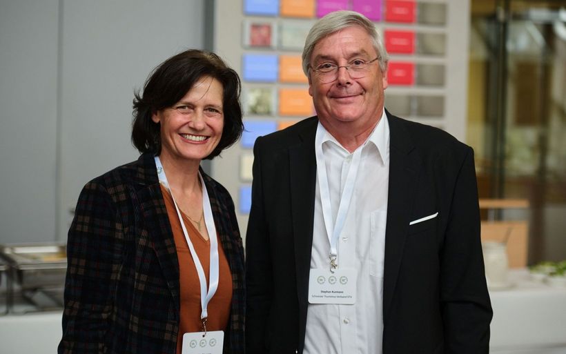 Monika Rüegger, Nationalrätin und Stephan Kurmann, Schweizer Tourismus-Verband STV.