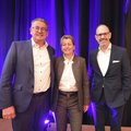 Christian Lienhard, abtretender Verwaltungsrat, Bettina Fleisch, neu gewählte Verwaltungsrätin, Andreas Hunziker, neu gewählter Verwaltungsrat, v. l.