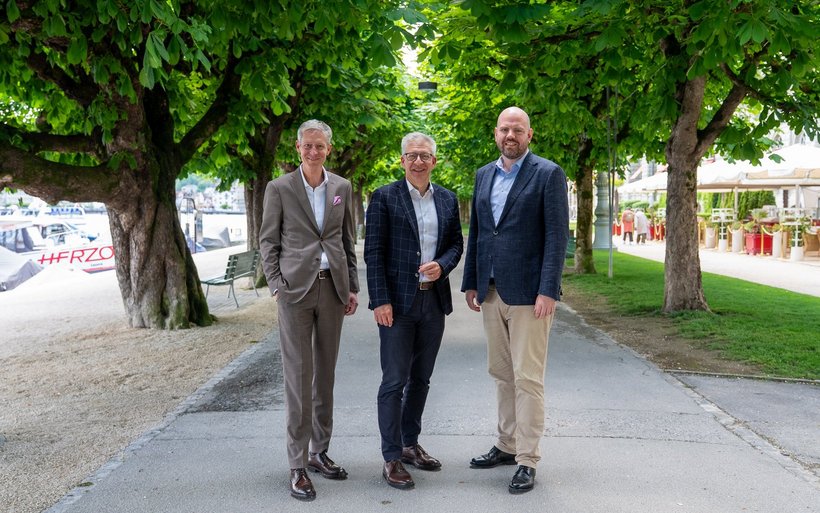 Marcel Perren, Direktor Luzern Tourismus, Martin Bütikofer, Bütikofer Consulting/Präsident Luzern Tourismus, und Philipp Niederberger, Präsident Schweizer Tourismus-Verband (v.l.)