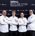 Das Schweizer Team am Bocuse d'Or Europe in Marseille: Jean-Michel Martin, Niklas Erb, Karina Fruman und Christoph Hunziker. (v.l.)