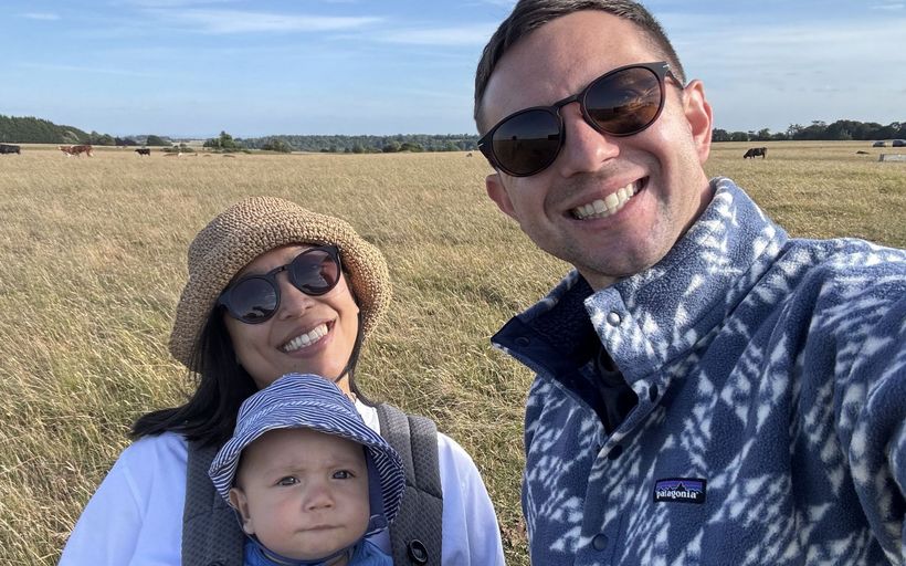 Joan mit Ehemann Ben und Sohn Archie.