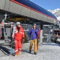 Ski-Fahrende in der Region Val Surses
