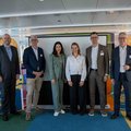Philipp Niederberger, Direktor Schweizer Tourismus-Verband, Frédéric Füssenich, CEO Rigi Bahnen AG, Moderatorin, Letizia Elia, CEO Basel Tourismus, Beat Imhof, Präsident GastroSuisse, Martin von Moos, Präsident HotellerieSuisse, v. l.