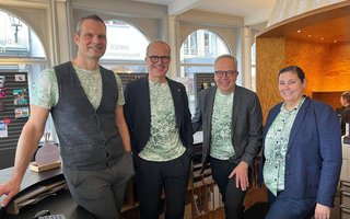 St. Gallen-Bodensee Tourismus stellt den Fünf-Punkte-Plan vor: Andreas Kunz, Leiter Marketing Services SGBT, Thomas Kirchhofer, Direktor SGBT, Rafael Enzler, Präsident SGBT, Chiara Rossi, Leiterin St.Gallen Convention Bureau, (v. l.)