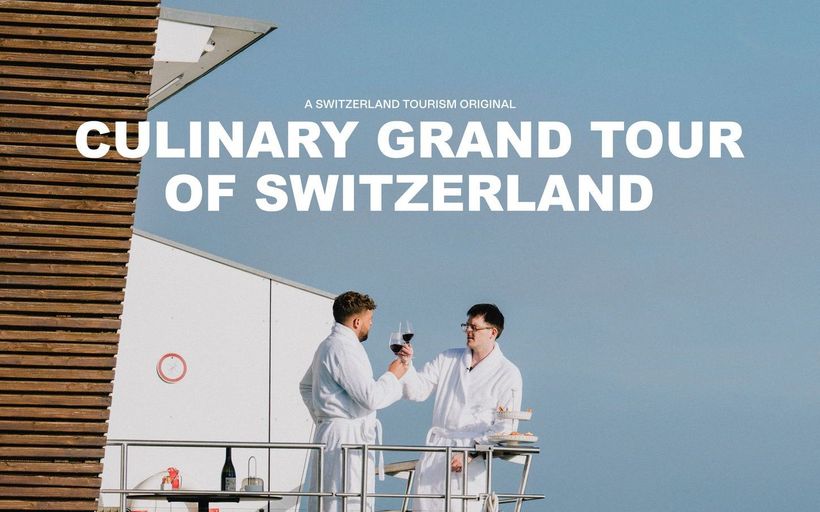 Schweiz Tourismus Plakat Culinary Grand Tour of Switzerland
