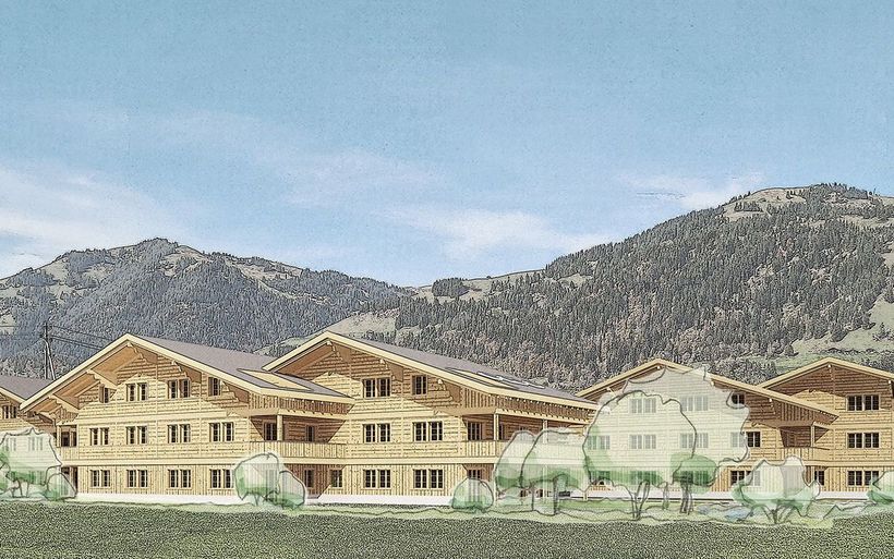 Der Genossenschaftsbau, ein städtisches Phänomen, hält Einzug in den Bergen: In Gstaad sind 60 Familienwohnungen geplant.