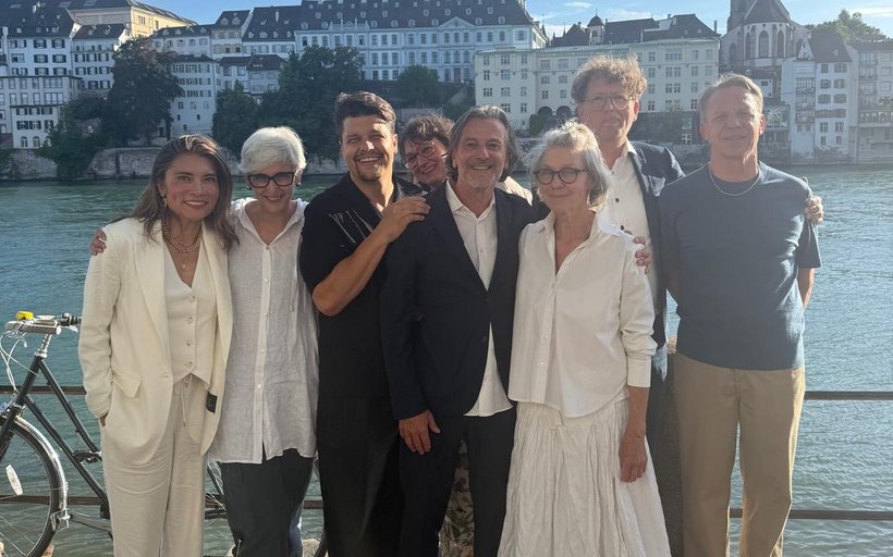 Aileen Zumstein, Sabine Auciello, Jonas Gass, Catherine Leonhardt (hinten), Martin Volkart mit Partnerin Marita Rohrer, Franz-Xaver Leonhardt (hinten), Thomas Allemann