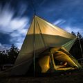Zelt auf einem Campingplatz