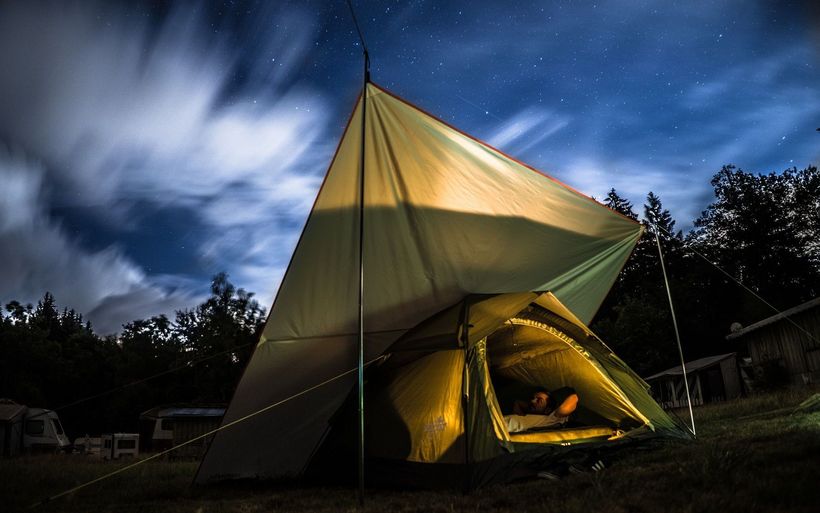 Zelt auf einem Campingplatz