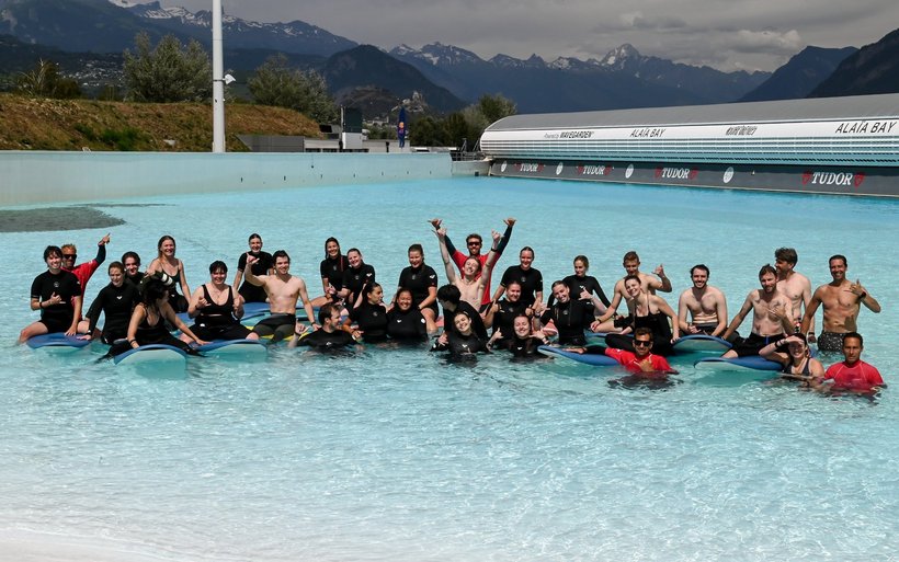 participants dans l'eau 