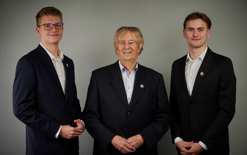 Janik Tapella, H.-Ueli Gubser und Marcel Lapierre