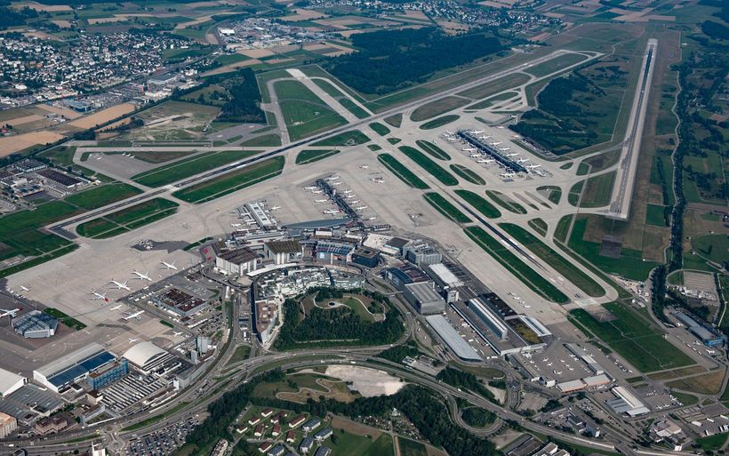 Flughafen Zürich -Luftaufnahme