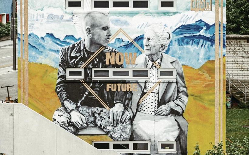 Art Valais Wallis met en place une app pour valoriser le street art, ici la fresque de JasmOne.