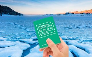 Paysage hivernal pour la Neuchâtel Tourist Card