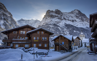 Grindelwald Dorf Winter