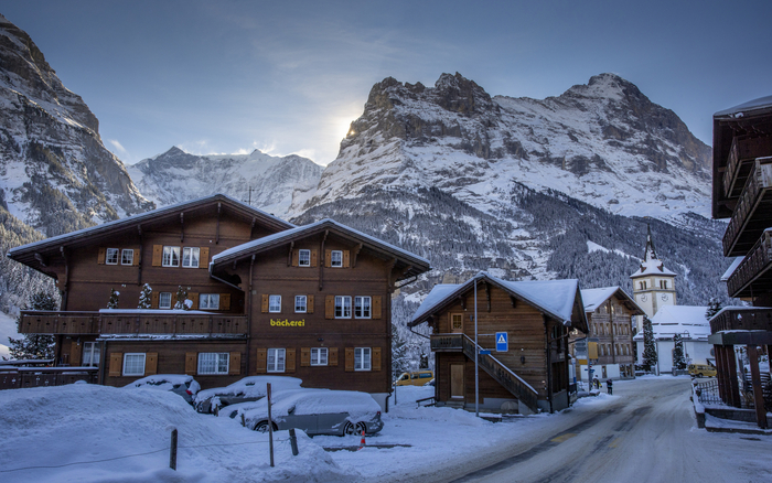 Grindelwald Dorf Winter