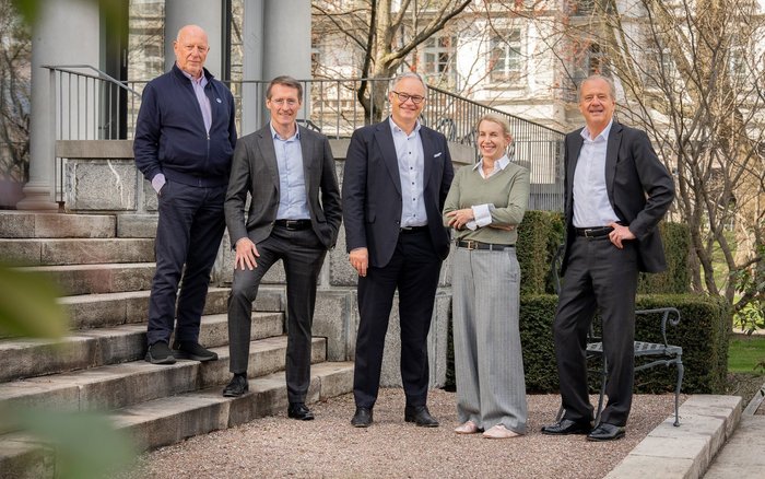 Der Verwaltungsrat von links nach rechts: Dr. Thomas Schmidheiny, Dr. Ilias Läber, Dr. Klaus Tschütscher, Lisa Schmidheiny und Markus Voegeli 